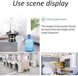 Drinking Water Dispenser Pump, Automatic Electric Drinking Water Bottle Pump for 2-5 Gallon Water Jugs, USB Rechargeable with 2 Switch Control, Stable and Portable for Home, Kitchen, Office, Camping