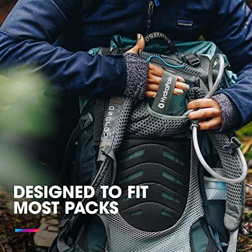 HydraPak Water Reservoir (1.5L, 2L, 3L) - Hydration Bladder Fits Most Backpacks – High-Flow Bite Valve, Leak Proof, Fully Reversible, and Dishwasher Safe