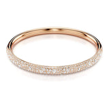 Swarovski Sublima Bangle Bracelet, Snow Pavé of Clear Round Crystals in a Rose Gold-Tone Finished Setting, Size M, Part of the Sublima Collection