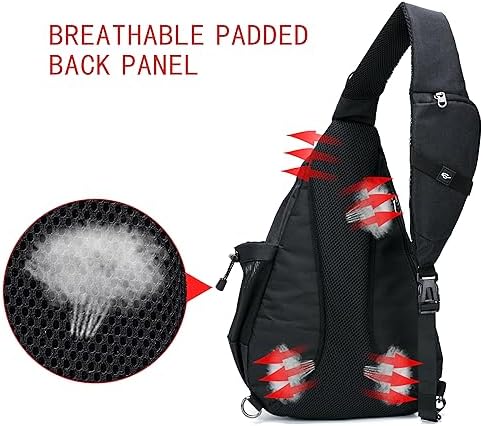 Water-Proof Sling bag/Crossbody Backpack/Shoulder Bag with USB Charging Port for Travel, Hiking, Cycling, Camping