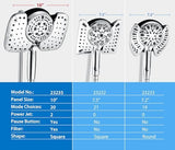 2-in-1 Shower Heads with Handheld Spray Combo: 10” Rainfall Shower Head & Hand Held Shower Head, 10 Spray Settings Detachable Shower Head with ON/OFF Switch and 15-Stage Filter