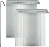 Tent Stakes Heavy Duty Metal, Galvanized Rust-Free Yard Stakes, Garden Edging Fence Hook | Tent Stakes Metal for Outdoor Camping, Tent Garden Stakes for Gardening & Canopies, Tent Pegs - by Ram-Pro