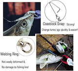 AMYSPORTS High Strength Fishing Snap Swivels Ball Bearing Swivels Stainless Fishing Swivels Saltwater Corrosion Resistance Barrel Swivel for Freshwater Fishing