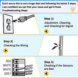 41A5034 Safety Sensor Kit, Replacement for Craftsman/Chamberlain/Liftmaster Garage Door Sensor, Compatible with Liftmaster/Chamberlain/Craftsman Garage Door openers Made After 1997