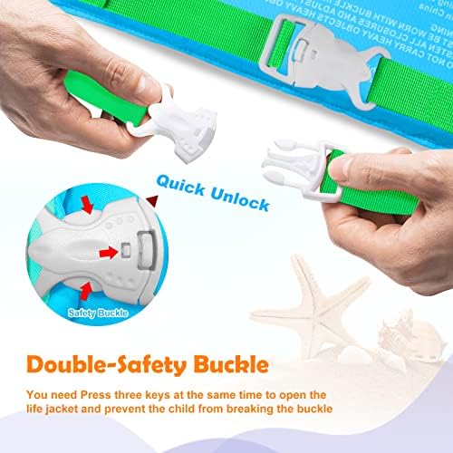 Chriffer Kids Swim Vest Life Jacket for 22-66 Pounds Boys and Girls, Toddler Floaties with Shoulder Harness Arm Wings for 2,3,4,5,6,7 Years Old Baby