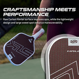 Selkirk Sport SLK Halo Raw Carbon Fiber Pickleball Paddle | Designed in The USA | Choose from The T700 Raw Carbon Fiber Power, The 18k Ultraweave Control, or The Kevlar Linkweave Thermoformed Pro