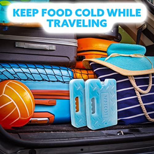 Kona Large Ice Pack for Coolers [Blue Ice 4lb] Extreme Long Lasting Design Absorbs Heat to Cool Faster - Refreezable. Reusable. Colder Than Ice (-5C) Cooler Ice Pack