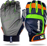 Franklin Sports MLB Baseball Batting Gloves - Shok-Sorb X Batting Gloves for Baseball + Softball - Adult + Youth Padded Non-Sting Batting Glove Pairs - Multiple Colors + Sizes
