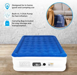 SoundAsleep Dream Series Luxury Air Mattress with ComfortCoil Technology & Built-in High Capacity Pump for Home & Camping- Double Height, Adjustable, Inflatable Blow Up, Portable - Full Size