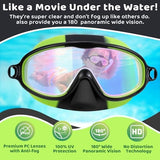 Vvinca 2 Pcs Kids-Swim-Goggles with Nose Cover, Swimming Diving Mask Wide View Anti Fog UV Anti Shattered Lens for Kids 3-6