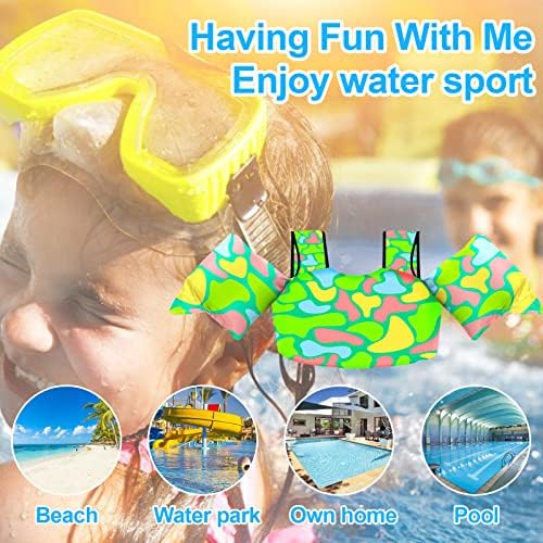 Chriffer Kids Swim Vest Life Jacket for 22-66 Pounds Boys and Girls, Toddler Floaties with Shoulder Harness Arm Wings for 2,3,4,5,6,7 Years Old Baby