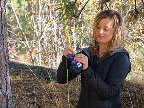 Ultralight Bear Bag Food Hanging System for Camping & Hiking - Waterproof Food Bag with Easy 2-to-1 Pulley, Paracord Ropes, Rock Sok, Carabiners & Instructions