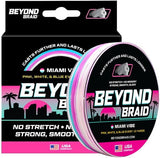 Beyond Braid Braided Fishing Line -Super Strong - Abrasion Resistant - No Stretch -Blue Camo, Moss Camo, White, Green, Pink, Blue, 4 Strand 8 Strand