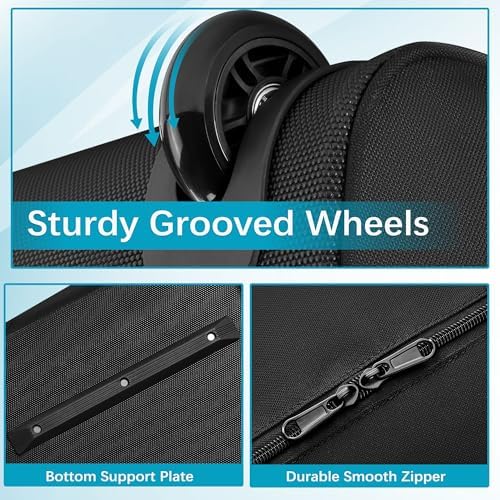 Himal Outdoors Soft-Sided Golf Travel Bag with Wheels - Heavy Duty 600D Polyester Oxford Wear-Resistant, Excellent Zipper Universal Size