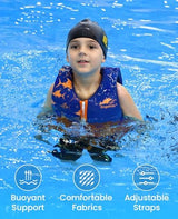 Gogokids Toddler Swim Vest, Kids Floaties – Boys & Girls Buoyancy Jacket, Swimming Aid for Pool & Beach, Fits 2-8 Years / 22-60 lbs