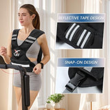 Adjustable Weighted Vest for Women & Men,4-10lb/11-20lb/20-32lb Vest with 6 Ironsand Weights for Strength Training,Weight Vest with Reflective Strip for Running Walking Exercise Workout
