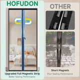 Upgraded Magnetic Screen Door, Heavy Duty Fiberglass Mesh, Quick Close Full Strip Magnets, Door Screen Magnetic Closure for Single Door Size 36 x 80 Inch, Screen Door Size 39 x 82 Black