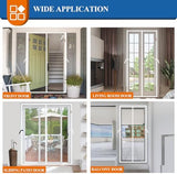 MAGZO Magnetic Screen Door Mesh, 36'' x 80'', High-Density Fiber Net Netting Curtain Tear-Resistant, Pet Friendly, Walk Through Freely Magnets, Fits for Sliding Glass/Patio/Front/Back Doors, White