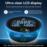 4 in 1 Carbon Monoxide Detectors Plug in, Natural Gas Leak & Carbon Monoxide Detectors, Dual Alarms and HD Screen Display with CO/Gas/Temperature/Humidity for Home/Travel/RV