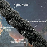 VVAAGG 550 Paracord 200FT - 4mm Lightweight and Durable Camping Tent Marine Rope, Nylon Parachute Cord