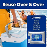 Cooler Shock Reusable Ice Packs for Cooler - Long Lasting Cold Freezer Packs for Coolers and Lunch Boxes - Cooler Ice Packs for Camping Gear, Fishing, Road Trips, Beach Must Haves