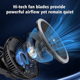 MORECORE Portable Camping Fan with LED Lantern, 24HRS Running 8inch Rechargeable Tent Fan, Powerful 3-Speed 180° Rotate with Hook, Quiet for Outdoor RV Travel Fishing Hurricane Emergency Power Outage