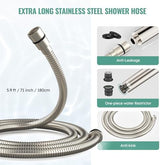 SR SUN RISE Filtered Shower Head with Handheld, High Pressure 9 Spray Mode Brushed Nickel Showerhead with Filters, detachable shower head,Water Softener Filters Beads for Hard Water - Remove Chlorine