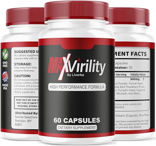 (3 Pack) Max Virility For Men, Max Virility, Maxvirility For Men, MaxVirility Capsules, MaxVirility, Max Virility Supplement, Max Virility Pills For Men, Max Virility Pills, 300 Capsules For 3 Months