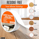 Carpet Tape Double Sided Heavy Duty Carpet Tile Tape 2inx90ft Rug Gripper Indoor Outdoor Grip Tapes for Area Rugs on Hardwood Vinyl Concrete Wood Turf Floor Adhesive Two Sided Stick