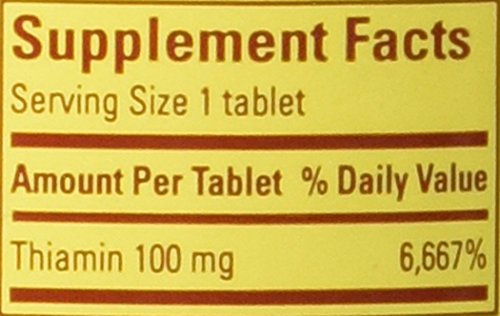 Nature Made Vitamin B-1 100 mg, 100 Tablets (Pack of 3)