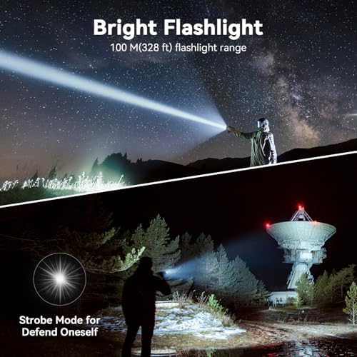 MORIKO Camping Lights Rechargeable Telescopic, Portable Collapsible Magnetic Lantern Camping Essentials, 10,500mAh IP67 Waterproof LED Flashlights, Camping Gear for Hiking Fishing Travel Emergency