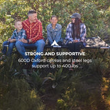 Teton Camping Cot with Patented Pivot Arm, Folding Camping Cot, Durable Heavy Duty Canvas, Comfortable Sleeping Bed for Adults, Portable