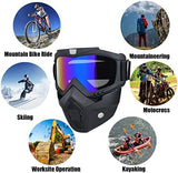 Paintball Mask Anti Fog,Tactical Full Face Mask Ski Mask Goggles Detachable Adjustable,Motorcycle Riding Face Protection