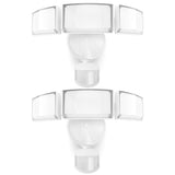 LUTEC 2 Pack 72W 7500LM LED Security Lights Motion Sensor Light Outdoor, 5000K Daylight, IP65 Waterproof, Dusk to Dawn, 3-Head Motion Detected Flood Light for Garage, Yard, Porch(White)