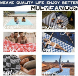 Large Picnic Blanket Outdoor Law Park Patio Mat Manta para Soft Car Travel Essentials Road Trip Summer Vacation Stuff Outside Accessories Roadtrip Camping Gear Rv Must Haves Glamping Tent Gadget