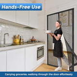 Smartor Magnetic Screen Door Magnetic Closure Fits 36"x80" Doors |Polyester - Retractable Screen Door Mesh| Self Sealing|Hands Free |Keeps Bugs Out|Pet and Kid Friendly-39 Inch x 82 Inch