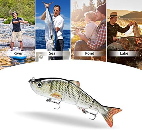 TRUSCEND Swimmax for Saltwater and Freshwater, Realistic Fishing Lures for Bass Trout Crappie Walleye Pike Bluegill Salmon, Swimbait for Bass Fishing, Amazing Fishing Gear Gifts for Family Fishing