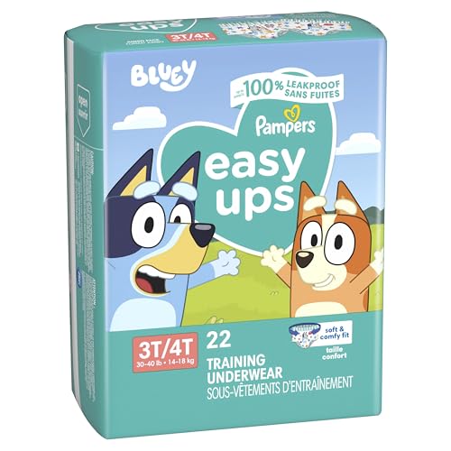 Pampers Training Pants - Easy Ups Boys & Girls Bluey - Size 2T-3T, 140 Count, Children's Potty Underwear (Packaging May Vary)