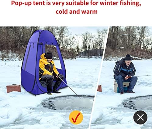 Pop Up Tent, Clear Outdoor Tents Sports Fishing, Rainproof and Windproof Beach Camping, Lightweight and Sturdy, Easy Set Up, UPF 50+ Portable Folding 39" x 64"