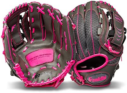 Franklin Sports Youth Teeball Gloves - Shok Sorb Kids Baseball + Teeball Mitt - Boys + Girls Fielders Gloves for Teeball, Baseball + Softball - 10.5" Inch Glove - Multiple Colors