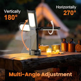 CAVN Rechargeable 10000mAh Camping Lights with Stand 6.5 ft Max Height, Portable Cordless LED Work Light 2200 Lumens 6500/4500/3500K Dimmable Camping Essentials Gear with Detachable Tripod, Black