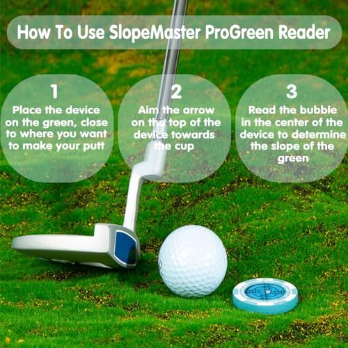 SlopeMaster ProGreen Reader - Golf Ball Marker with High Precision Green Reading Aid Golf Accessories for Men Women