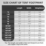 Clostnature Tent Footprint - Waterproof Camping Tarp, Heavy Duty Tent Floor Saver, Ultralight Ground Sheet Mat for Hiking, Backpacking, Hammock, Beach - Storage Bag Included
