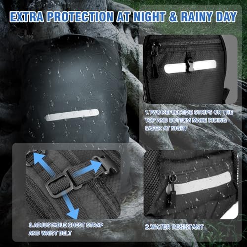 Zavothy 18L Water-Resistant Hydration Backpack Suit for 2L/3L Water Bladder – Hidden Helmet Compartment & Detachable Rain Cover – Lightweight Insulated Daypack for Cycling, Camping, Hiking (Men/Women)