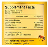 Premium Natural Bee Venom with glucosamine sulfate Veneno Abeja 90 Capsulas Apitoxin Manuka Honey Dietary Supplement
