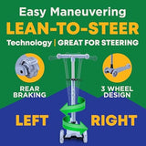 Kids Scooter – Children and Toddler 3 Wheel Kick Scooter – LED Wheel Lights Illuminate When Rolling– Adjustable Handlebar – Indoor and Outdoor