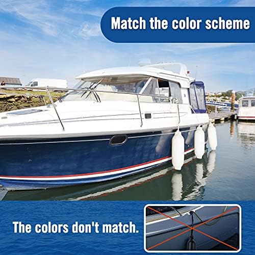 Affordura Boat Fender 4 Pack Boat Bumpers Fenders with 4 Ropes, Boat Bumpers for Pontoon Boat Fenders Inflatable