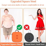 Fishboy Upgraded Square Collapsible Stool, 400lbs Max Weight, Lightweight But Sturdy, Portable Retractable Folding Telescoping Foldable Camping Stool for Adults Outdoor Fishing Hiking Travel BBQ