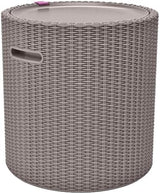 Keter Cool Side Table Cooler 3 in 1 Outdoor Patio Table and Ice Chest Storage, Ideal Hot Tub Table, Decor and Outdoor Patio Bar, Portable Bar, Taupe