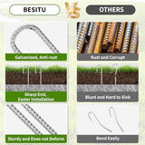 12 Inch Ground Stakes Heavy Duty J Hook 30-Pack Metal Spikes Galvanized Ground Hooks Anchors Rebar Ground Stakes for Fence Tent Gazbo Bounce House and Outdoor Decorations Inflatables